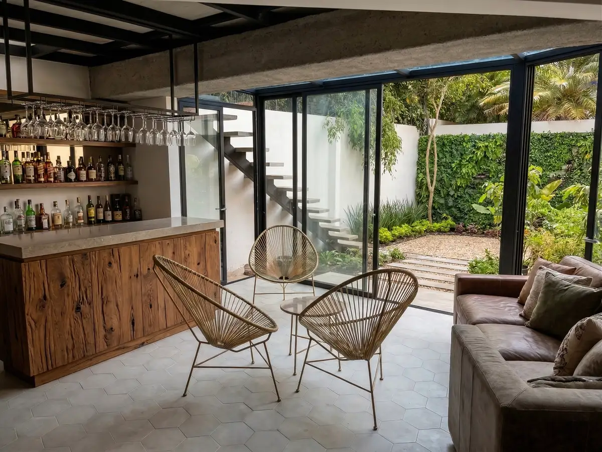 Residencia Casa Santa Ana con terraza y acabados exteriores de Smart Constructions