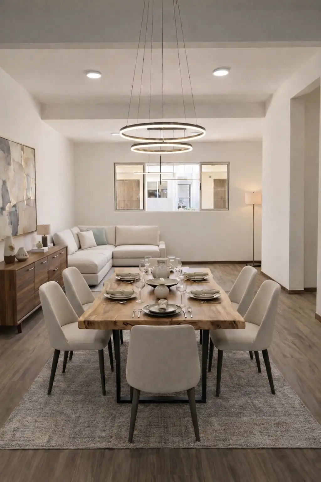 Interior Piamonte — área social con acabados de alto estándar